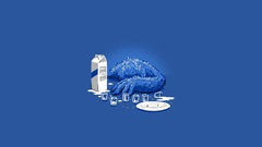 Blue milk Cookie Monster