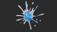 Blue minimalistic apple inc