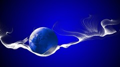 Blue minimalistic artwork