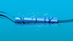 Blue minimalistic dubstep Noisia