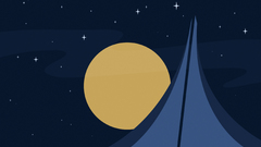 Blue minimalistic night