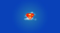 Blue minimalistic superman logos