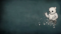 Blue minimalistic teddy bears