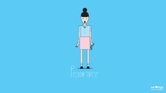 Blue minimalistic white design