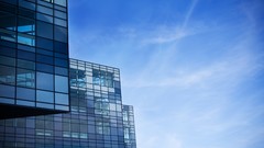 Blue modern Skyscrapers window architecture houses buildings 