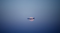 Blue moon aviation skies aeroplane