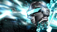 Blue Music lights DJ Tron daft punk helmets electronic music 