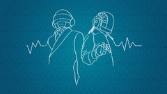 Blue Music white daft