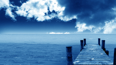 Blue ocean clouds Landscapes