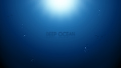 Blue ocean sun minimalistic