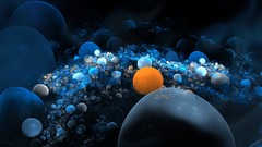 Blue orange Fractals bubbles