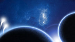 Blue outer space Stars