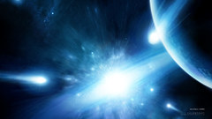 Blue outer space Stars