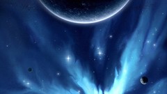 Blue outer space Stars