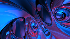 Blue over dark abstract