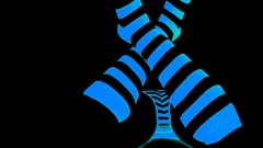 Blue panties stockings striped