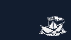 Blue paper Boats paper boat