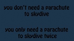 Blue parachute funny skydiving joke