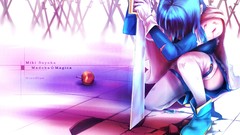 Blue pink anime girls