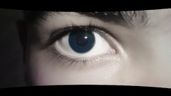 Blue pink eye colors monochrome colored blue eyes HDR 