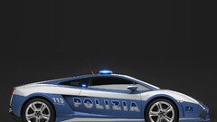 Blue police cars lamborghini gallardo