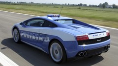 Blue police cars lamborghini gallardo