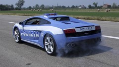 Blue police cars lamborghini gallardo