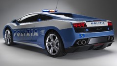 Blue police cars lamborghini gallardo