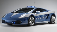 Blue police cars lamborghini gallardo