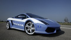 Blue police cars lamborghini gallardo