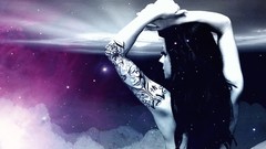 Blue purple woman abstract Kristina Uhrinova shitty photoshop