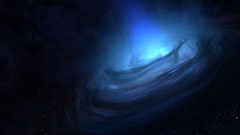 Blue quasar outer space