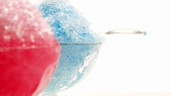 Blue red cold colors flavor slushy