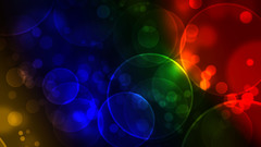 Blue red Green bubbles colors lightrings
