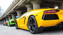Blue red Green Supercars Lamborghini-Aventador yellow cars