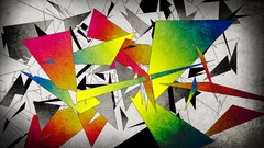 Blue red Green triangles colors