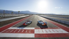 Blue red ice cars static