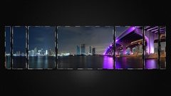 Blue red light lights roses Violet California lines Bridges 