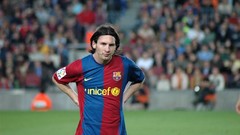 Blue red lionel messi soccer FC Barcelona la liga
