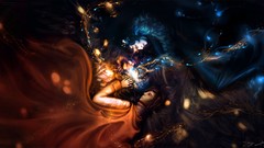 Blue red paintings digital art fantasy art airbrushed