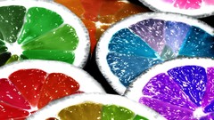 Blue red purple Green orange citrus lemons fruits limes