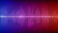 Blue red waves sound