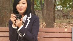 Blue school asians tan models black hair Korean Ryu Ji Hye