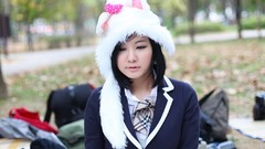 Blue school asians tan models black hair Korean Ryu Ji Hye