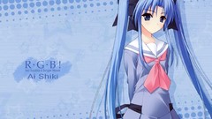 Blue school uniforms shiki