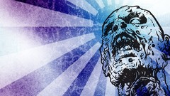 Blue screaming zombies skyscapes