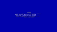 Blue screen of death