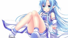 Blue Shoes Anime Manga elves RPG blue hair anime girls blue 