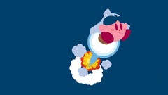 Blue simple blue background jets minimalistic digital art 