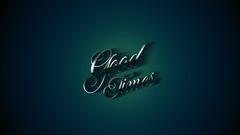 Blue simple Green Metallic Typography font Turquoise shiny 